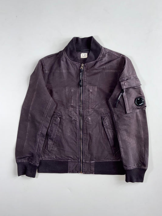 C.P. Company Garment Dyed Washed Black Lens Bomber Jacket(S)
