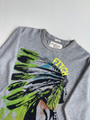 Abercrombie & Fitch Grey Headdress Graphic Long Sleeve Tee (L)