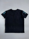 Ay Güey! Vintage Black Aztec Warrior Graphic T-Shirt (S)