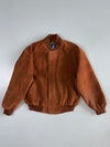 Vintage Suede Brown Bomber Jacket (M)