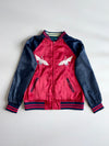 Japanese Sukajan | Hina Matsuri Crane Embroidered Souvenir Jacket | Maroon (M)