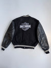 ZHarley-Davidson DeLong Leather Sleeve Varsity Jacket (USA Made) (M/L)