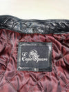 Eagle Square Black Leather Café Racer Jacket (M)