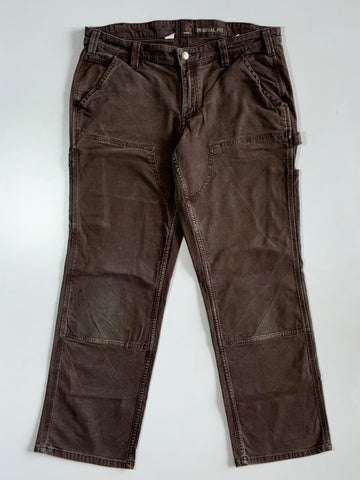 Carhartt Original Fit Brown Double-Knee Pants (W:36|L:38)