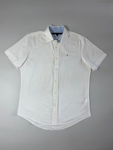 Tommy Hilfiger | White Short Sleeve Button-Up Shirt (M)