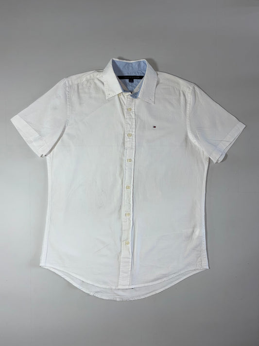 Tommy Hilfiger | White Short Sleeve Button-Up Shirt (M)