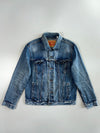Levi’s 72334 Original Riveted Heavily Washed Faded Indigo Button-Up Trucker Denim Jacket (L)