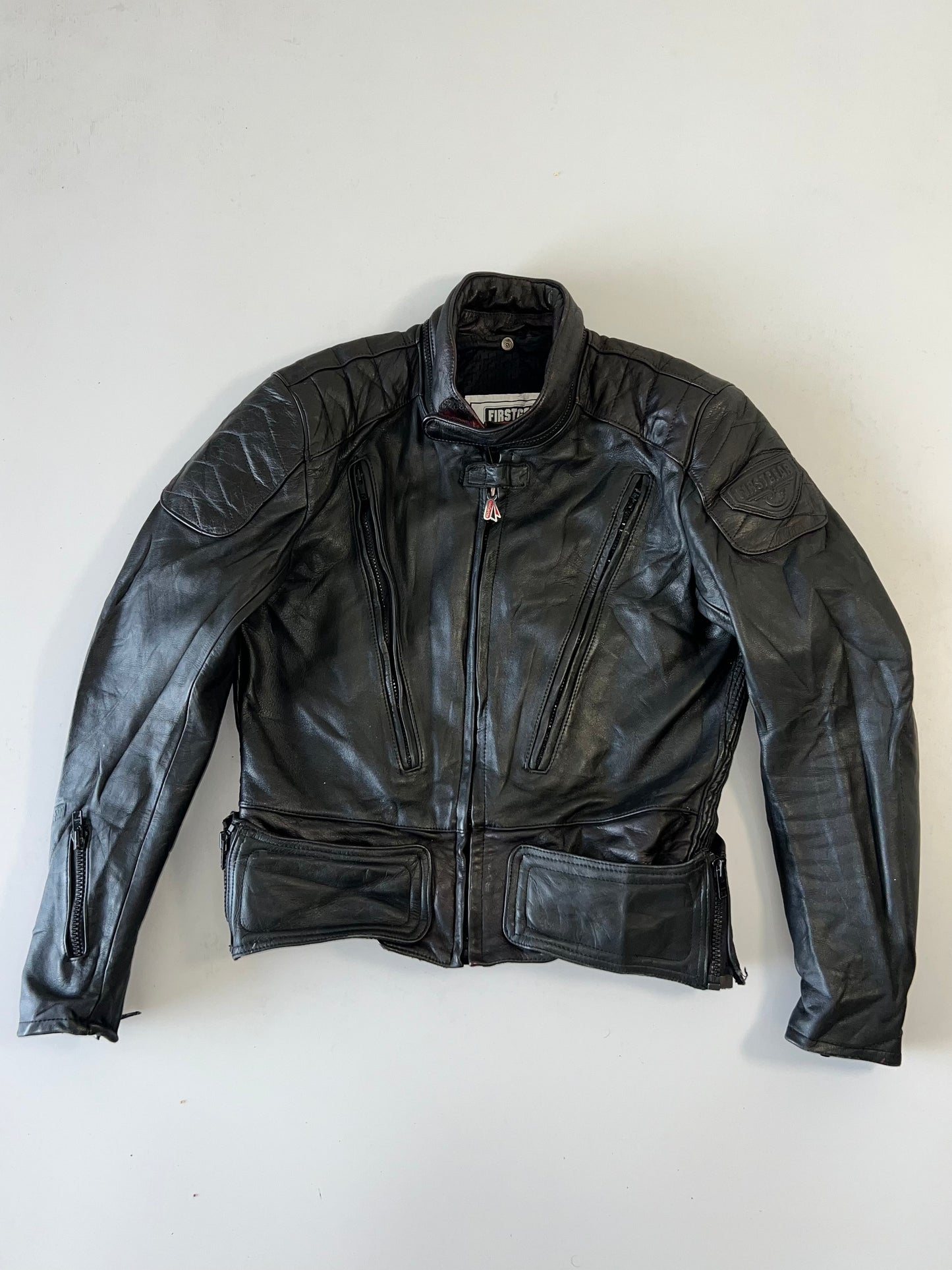 ZFirst Gear By Hein Gericle Original Pure Heavy Original Leather Riding Jacket (Ultra Rare) Padded (M)