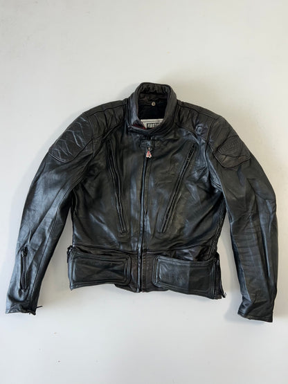 ZFirst Gear By Hein Gericle Original Pure Heavy Original Leather Riding Jacket (Ultra Rare) Padded (M)