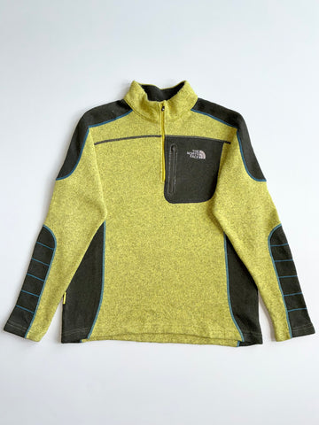 The North Face Colorblock Quarter Zip Sweater Fleece – Lime/Olive women’s (M)