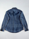 Vintage JS New York Blue Denim Patch Embroidered Shirt Woman’s  (S)