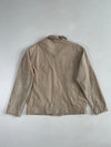 C. Comberti Beige Suede Leather Zip-Up Jacket with 4 Zip Pockets, (XL)