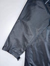 Y2K Nike Black Track Jacket – White Shoulder Stripes, Mini Swoosh (XL)
