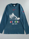 Nike “Just Do It” Graphic Long Sleeve T-Shirt – Blue (S)