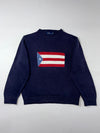 Polo Ralph Lauren Puerto Rico Flag Navy Knit Sweater (XL)