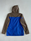 NEPA Hooded Outdoor Mountain Jacket – Brown/Cobalt Blue (S)
