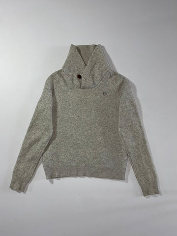 Fred Perry Shawl Collar Lambswool Sweater (XS)