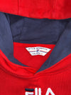 Fila | Red White Navy Colorblock Short Sleeve Hoodie | (S)