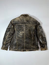 Vintage Bikers Leather Jacket Motorcycle Jacket | Heavyweight Moto Jacket (2XL)