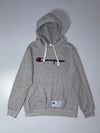 Champion Script Logo Pullover Hoodie – Grey Heather (M)