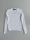 Polo Ralph Lauren Cable Knit V-Neck Sweater woman’s (Size S)