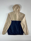 Jack & Jones Colorblock Half-Zip Hooded Windbreaker Jacket Beige/Navy (M)