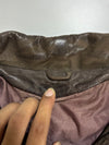 Vintage Distressed Brown Leather Jacket (Xl)