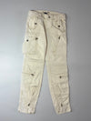 Ralph Lauren Y2K Cream Multi-Zip Utility Cargo Pants (W:30) )L:41)