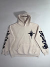 LAKING Cream Oversized Gothic Embroidered Streetwear Hoodie (3XL)