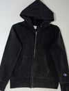 Champion Zip-Up Hoodie Fleece Full-Zip Authentic Athletic Black (S)