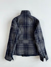 Abercrombie & Fitch “Lake Harris” Navy & Grey Plaid Wool Field Jacket Heavy( S )