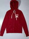 Roots Canada “Toronto” Embroidered Zip-Up Hoodie – Burgundy, (S)