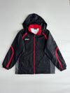 Asics Full Zip Hooded Track Jacket – Black/Red (XL)