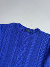 Polo Ralph Lauren Royal Blue Aran Cable Knit Sweater (L)