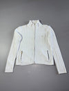 Lauren Ralph Lauren White Cable Knit Full-Zip Sweater Women’s(M)