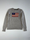 Lauren Ralph Lauren Grey American Flag Knit Sweater – Women's (XS/S)