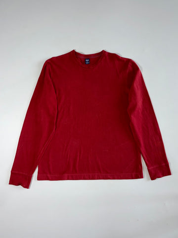 Vintage 90s Gap Made in Singapore Long Sleeve Tee – Maroon (L)