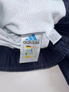 Adidas V-Neck Pullover Windbreaker - Navy White Stripe Vintage Lined (L)