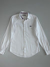 Lacoste White Oxford Croc Logo Shirt (S)