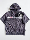 FUBU The Collection Grey Short Sleeve Hooded Windbreaker (XL)