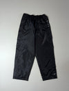 Vintage 90s Nike Spell Out Black Nylon Tearaway Snap Pants (W:28) (L:40)