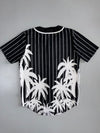 Rebel Minds Palm Tree Baseball Jersey – Black/White (L)