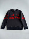 Philipp Plein “Illegal Fight Club” Sweatshirt | Faded Black | Red Gothic Logo | Straight Cut (M)