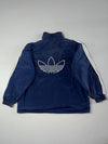 Vintage Adidas Trefoil Navy Nylon Windbreaker Track Jacket (XL)
