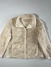 Fila Cream Sherpa Fleece Snap Jacket (S)