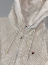 Fila Sherpa Fleece Hooded Zip-Up Jacket  Off-White, (M)
