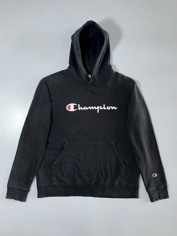 Champion Script Logo Hoodie Black (XL)