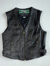 Vintage Hein Gericke Classic Gear Black Leather Biker Vest (S)
