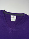 Lacoste Cotton V-Neck Sweater – Royal Purple (XL)