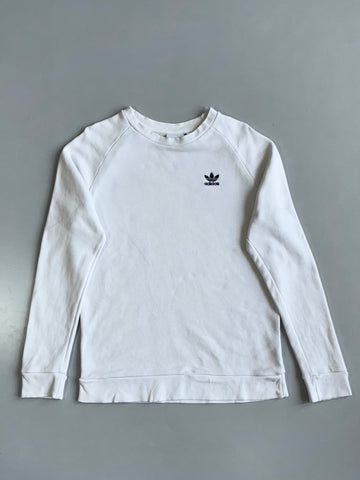 Adidas Originals White Trefoil Crewneck Sweatshirt (M)